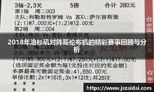 2018年洛杉矶对阵哥伦布机的精彩赛事回顾与分析